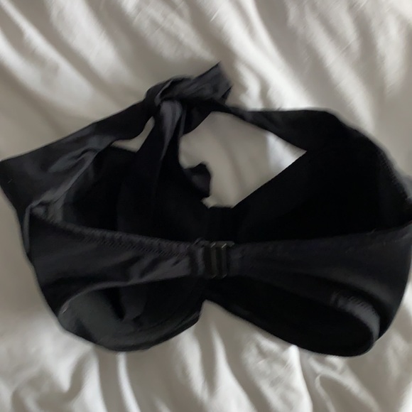 Black swim halter top - Picture 3 of 4